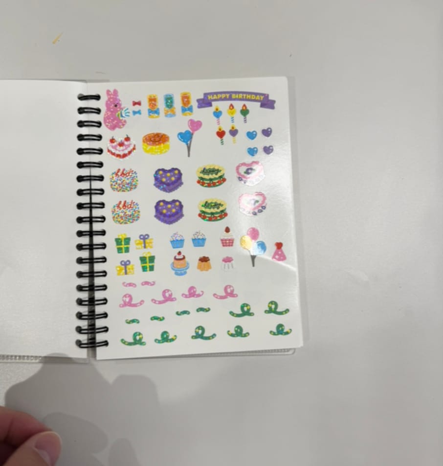 Customer photo review of Sticker Collection Book - Translucent Cover - White