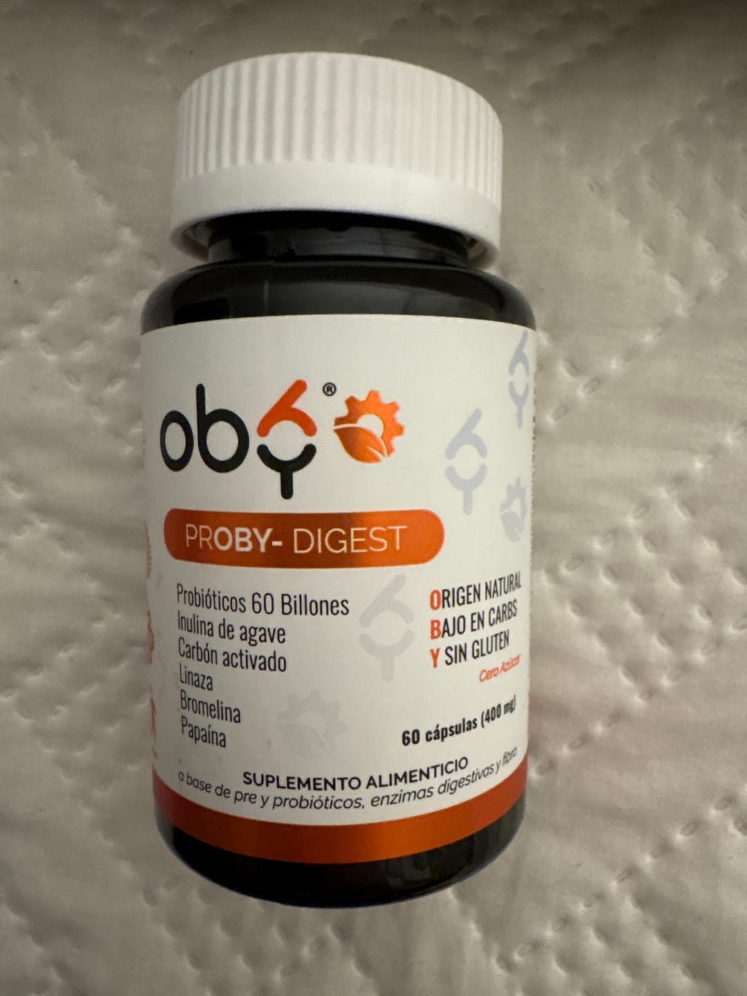 Customer photo review of Proby Digest | 60 billones Probioticos y Prebioticos inulina Agave, Enzimas, Fibra, Carbon Activado