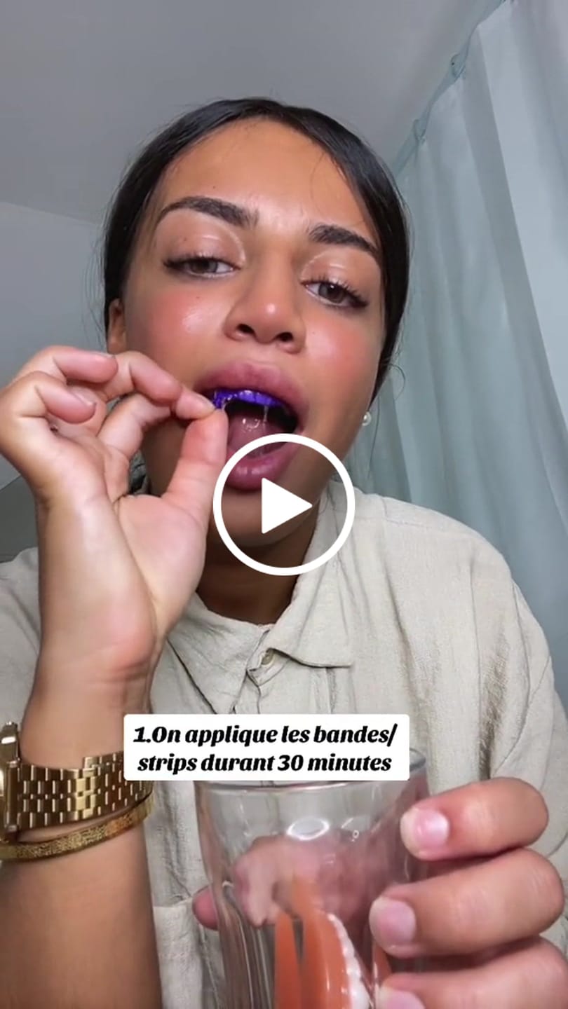 Customer video review of Bandes de Blanchiment Dentaire
