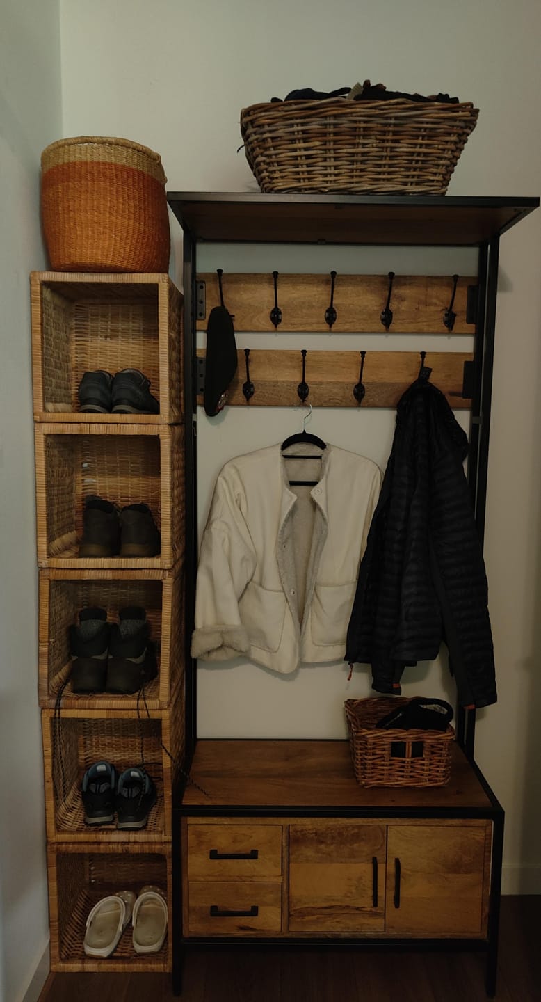 Customer photo review of Garderoberek Industrieel Design | Mangohout en Staal | 80x40x190cm
