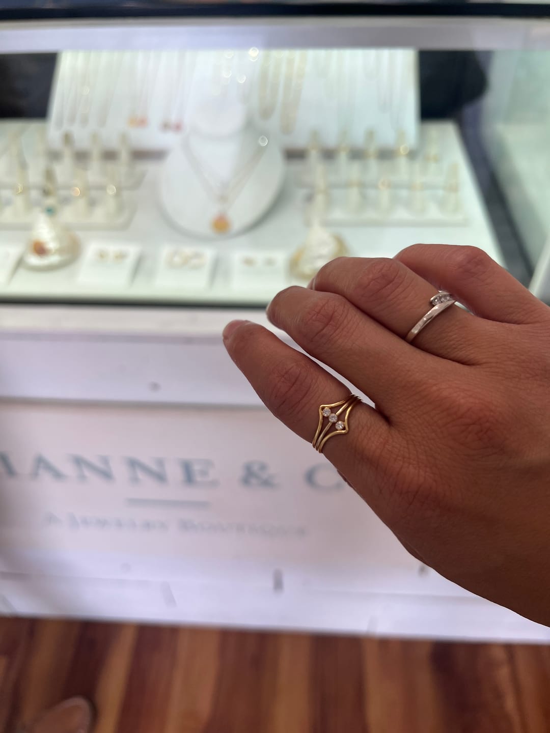 Customer photo review of Gold Fill Chevron CZ Ring