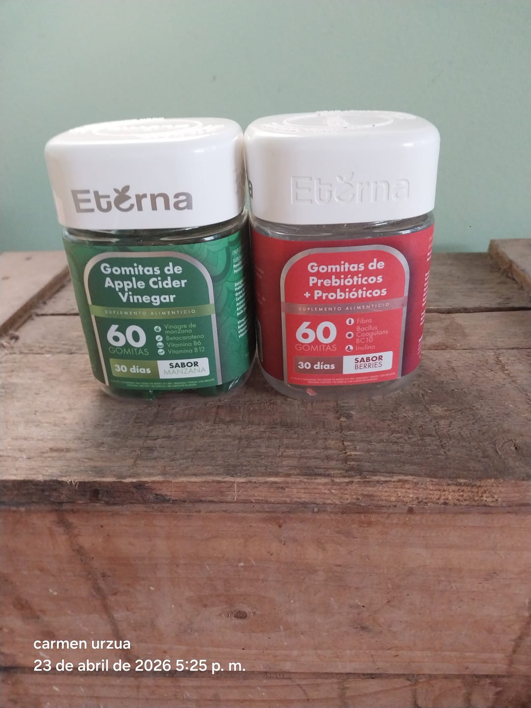 Customer photo review of Pack Vinagre de Manzana + Probióticos