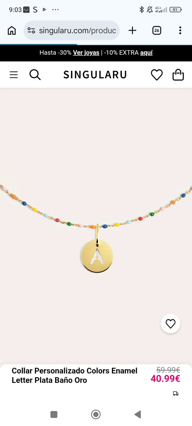 Customer photo review of Collar Letras ABC
