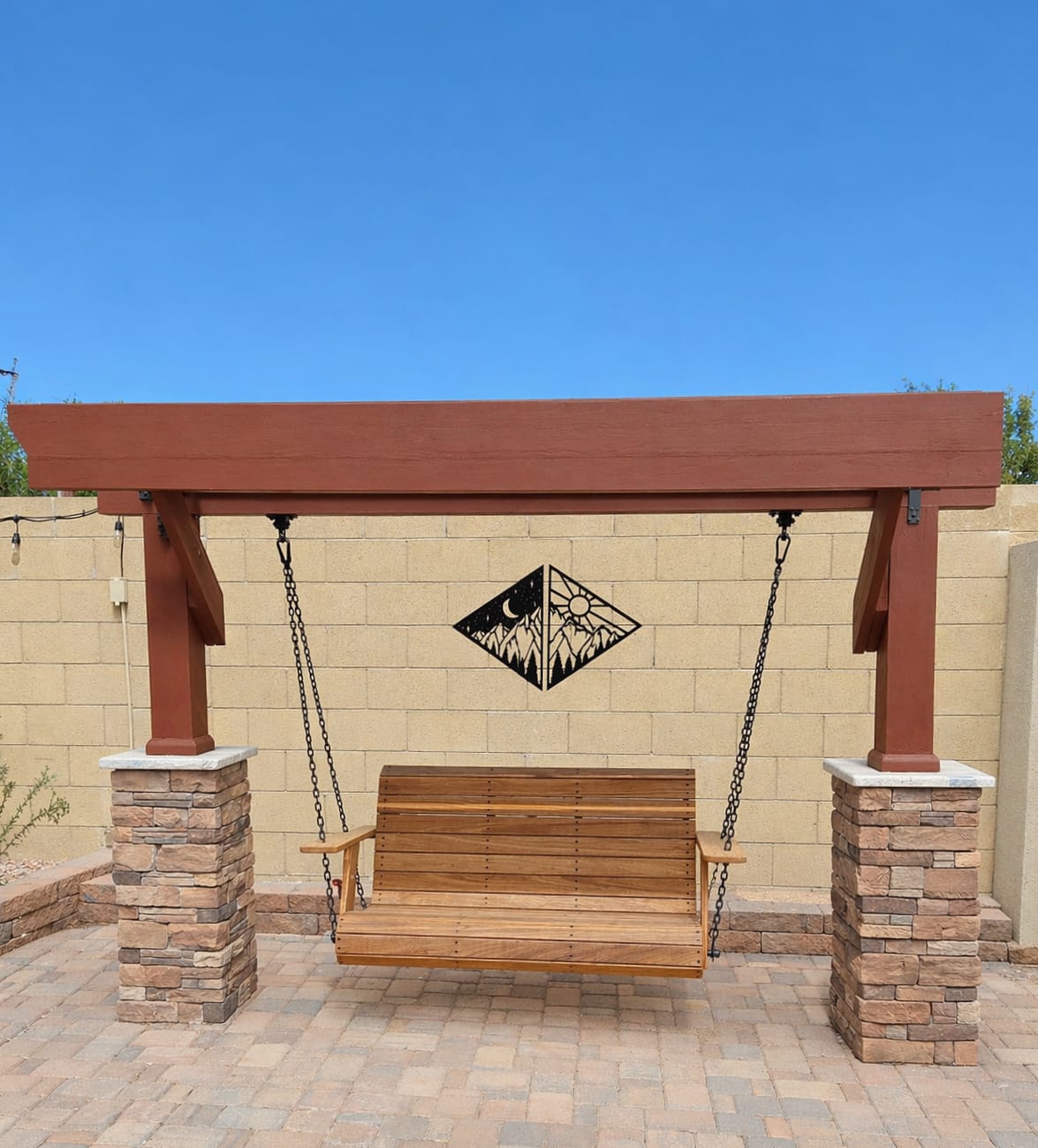 Customer photo review of Day & Night Mountains Wall Art