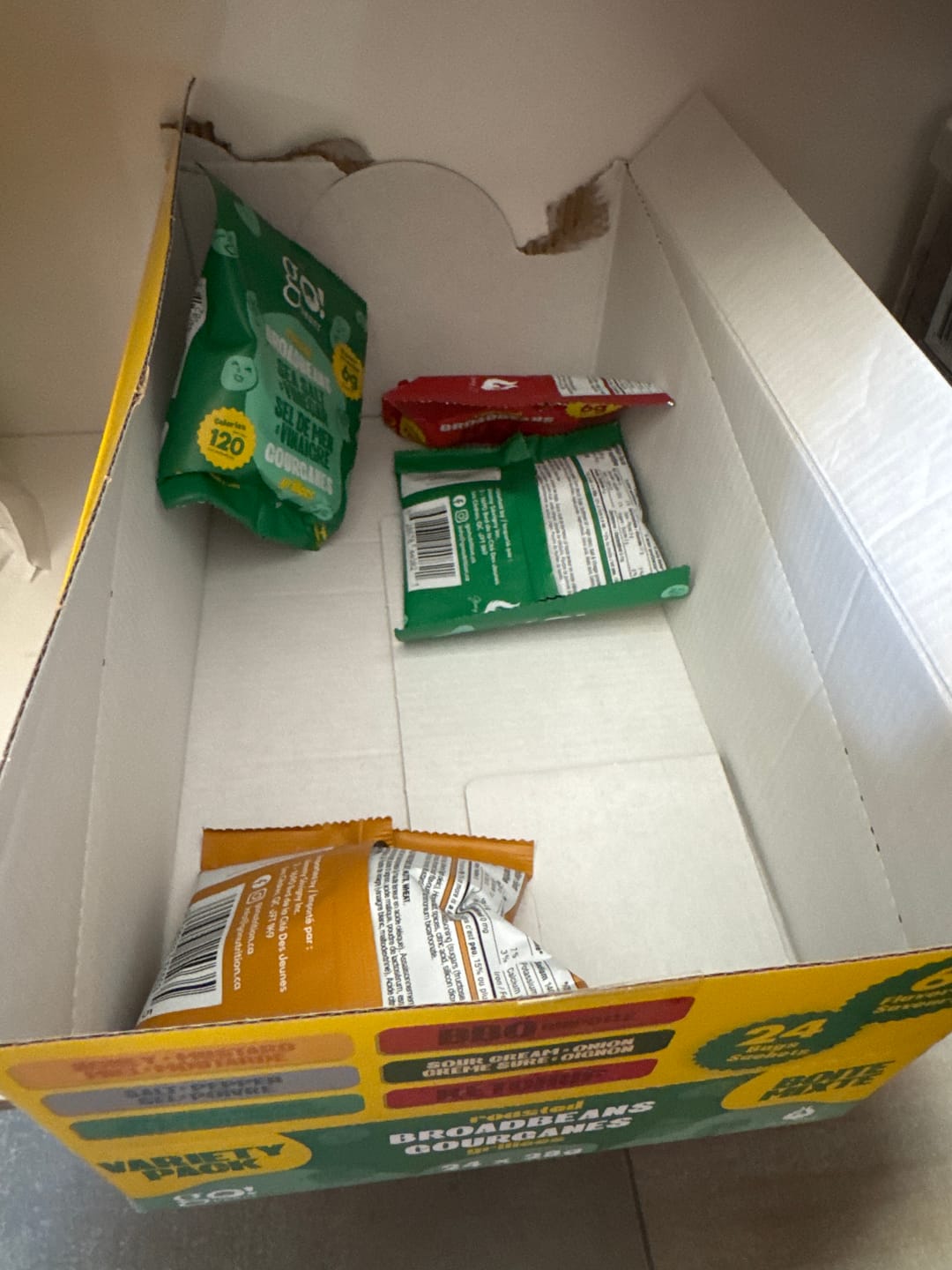 Customer photo review of Go Nutrition - Gourganes grillées - Boîte Mixte 28g (24x)
