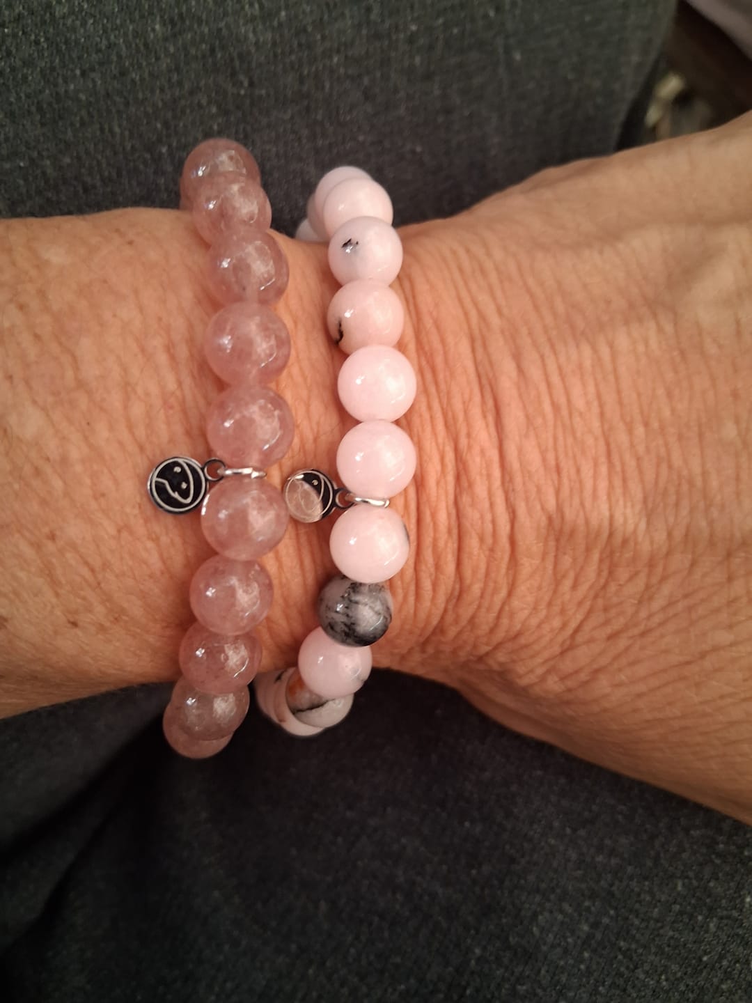 Customer photo review of Strawberry Quartz Bracelet