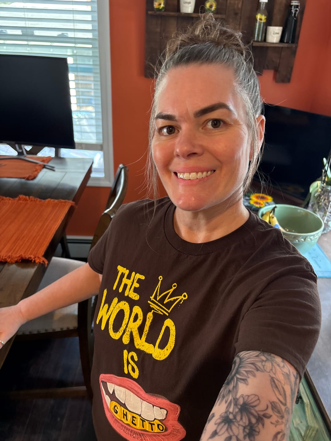 Customer photo review of The World Is Ghetto T-Shirt