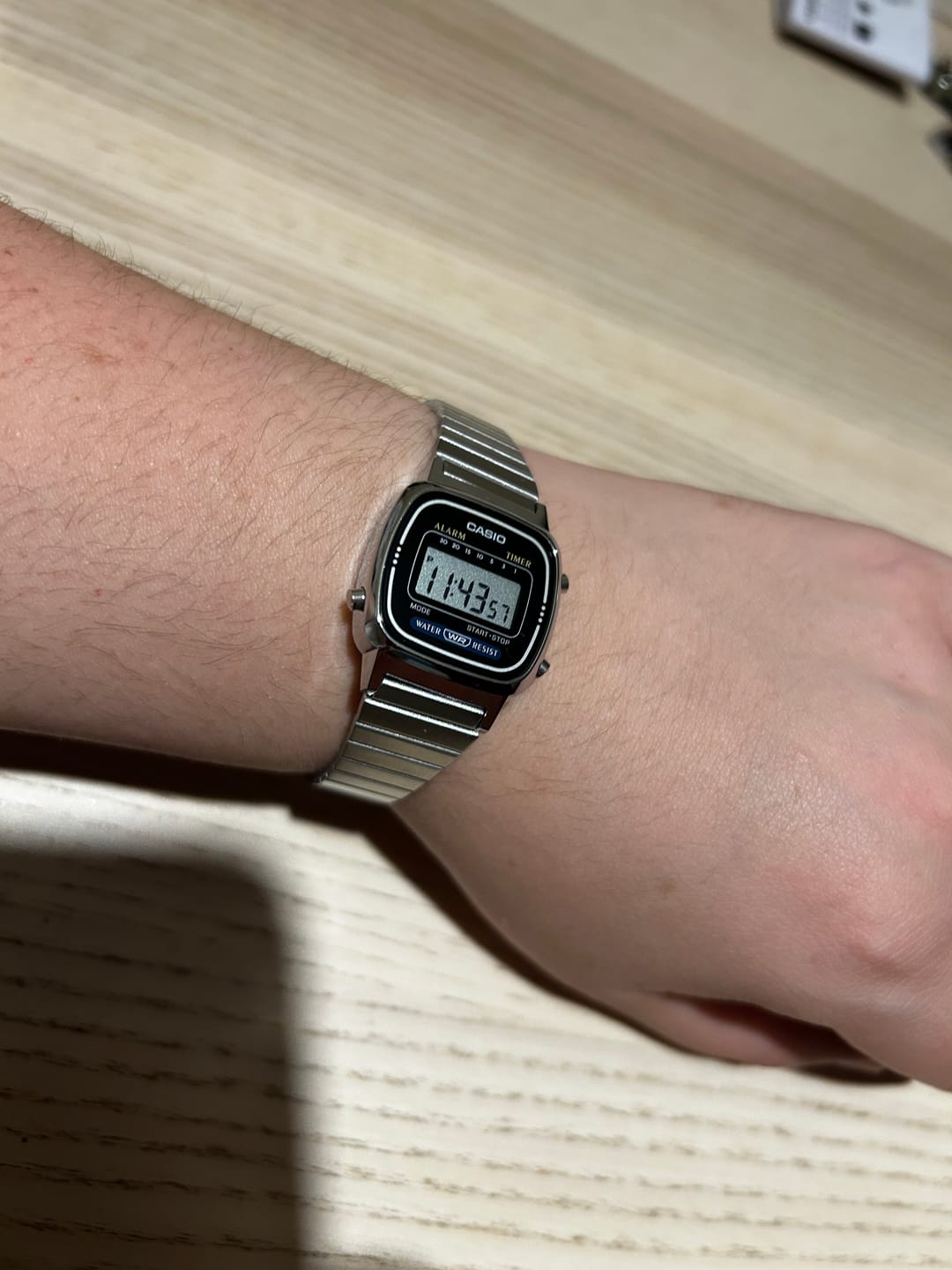 Customer photo review of Reloj Casio Vintage LA670WA-1DF Plateado Mini