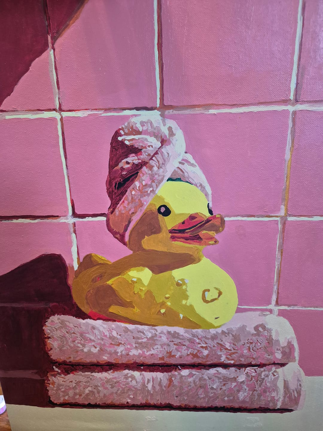 Customer photo review of Spa Duck | Paint by Number