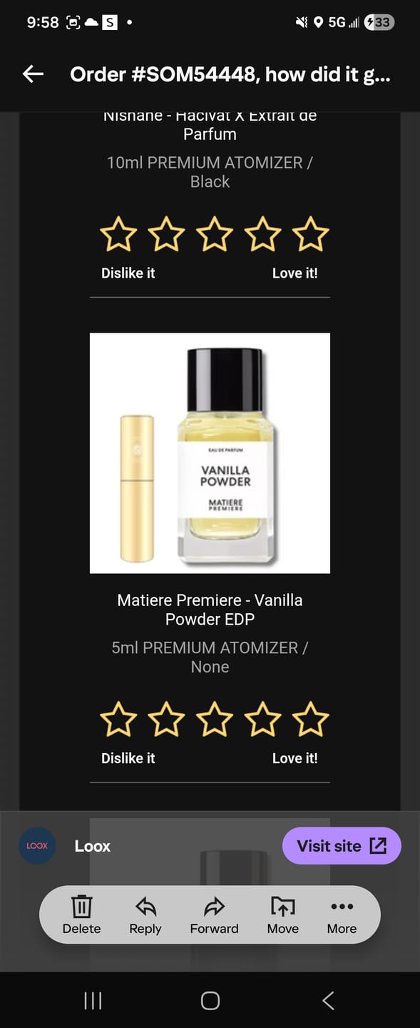 Customer photo review of Matiere Premiere - Vanilla Powder EDP