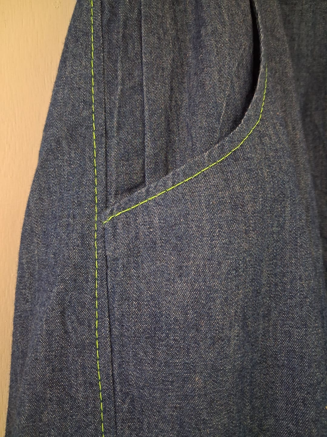 Customer photo review of Lightweight 4oz Washed Denim Fabric