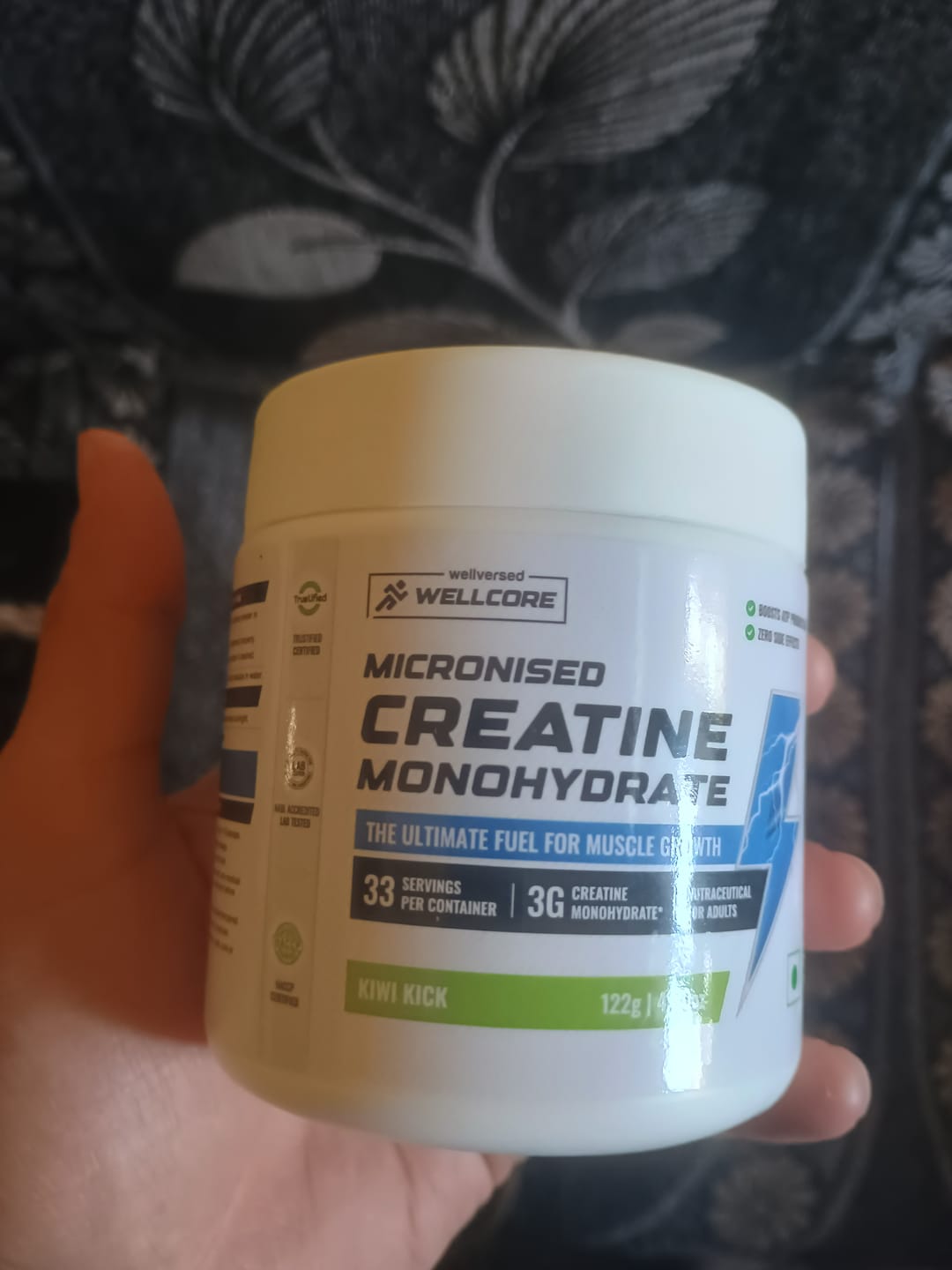 Customer photo review of Wellcore - Pure Micronised Creatine Monohydrate | Kiwi Kick (122g, 33 servings)