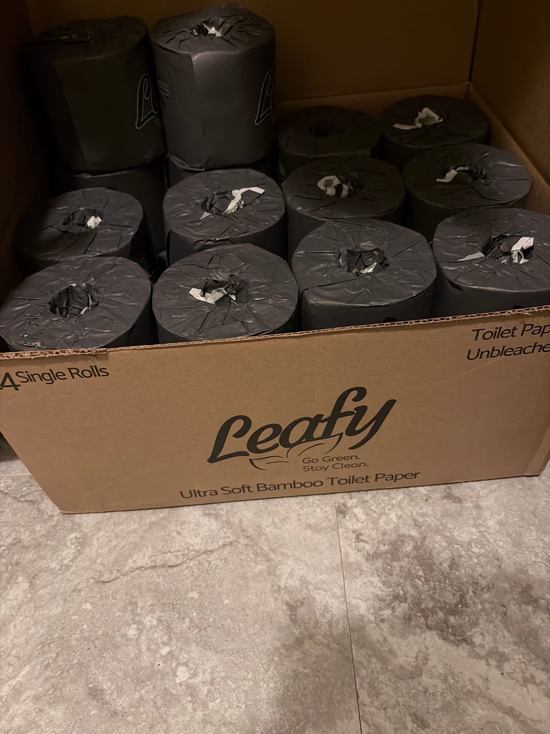 Customer photo review of Essential Toilet Paper 24 Single Roll Box