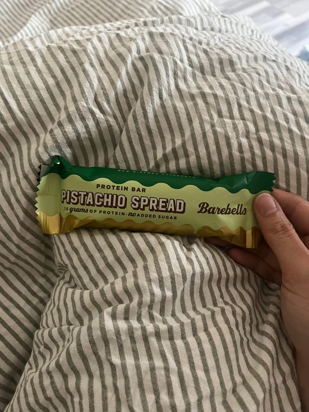 Customer photo review of BAREBELLS Pistachio Spread