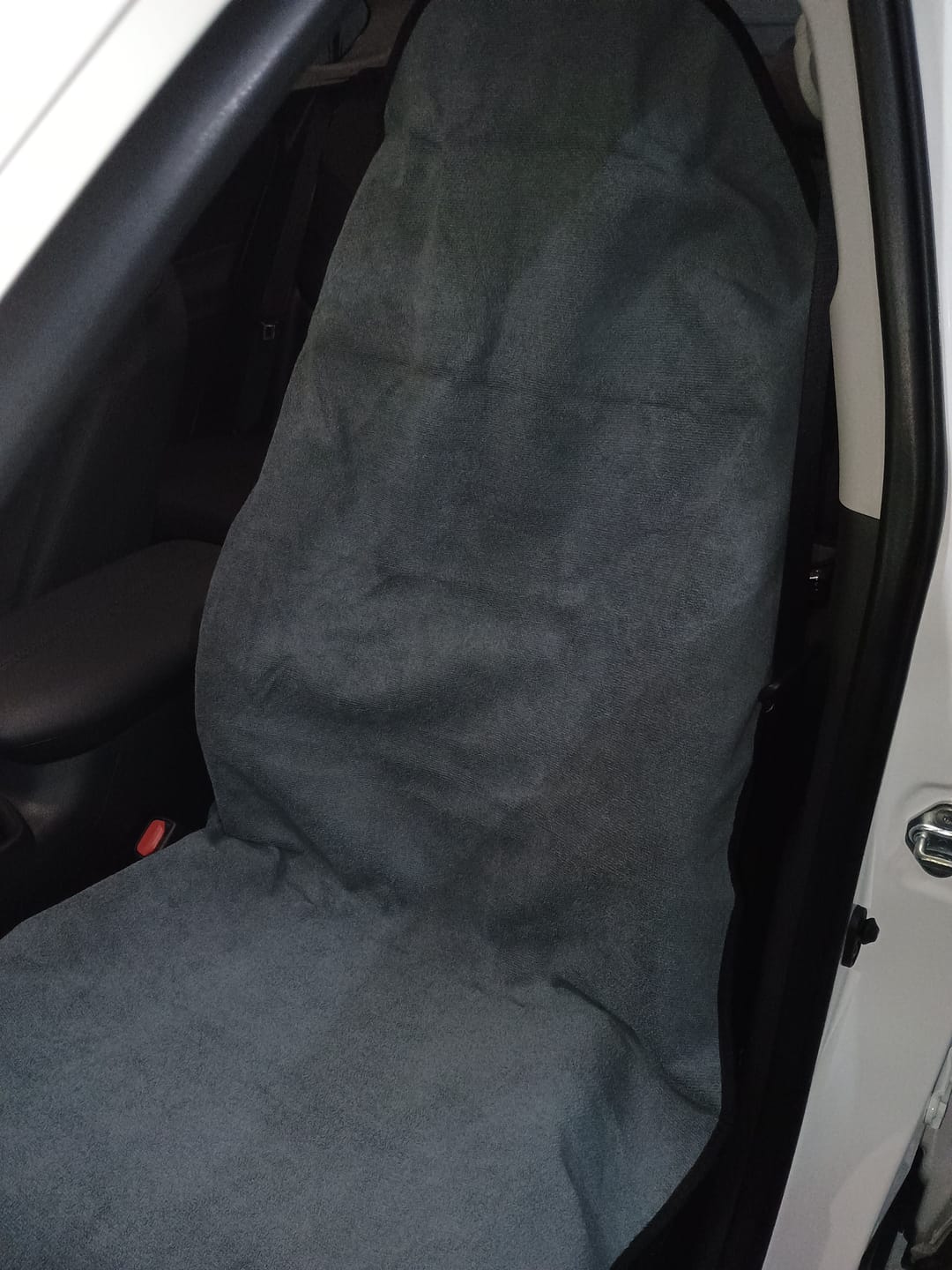 Customer photo review of Waterproof Back Seat Towel | Towel Society