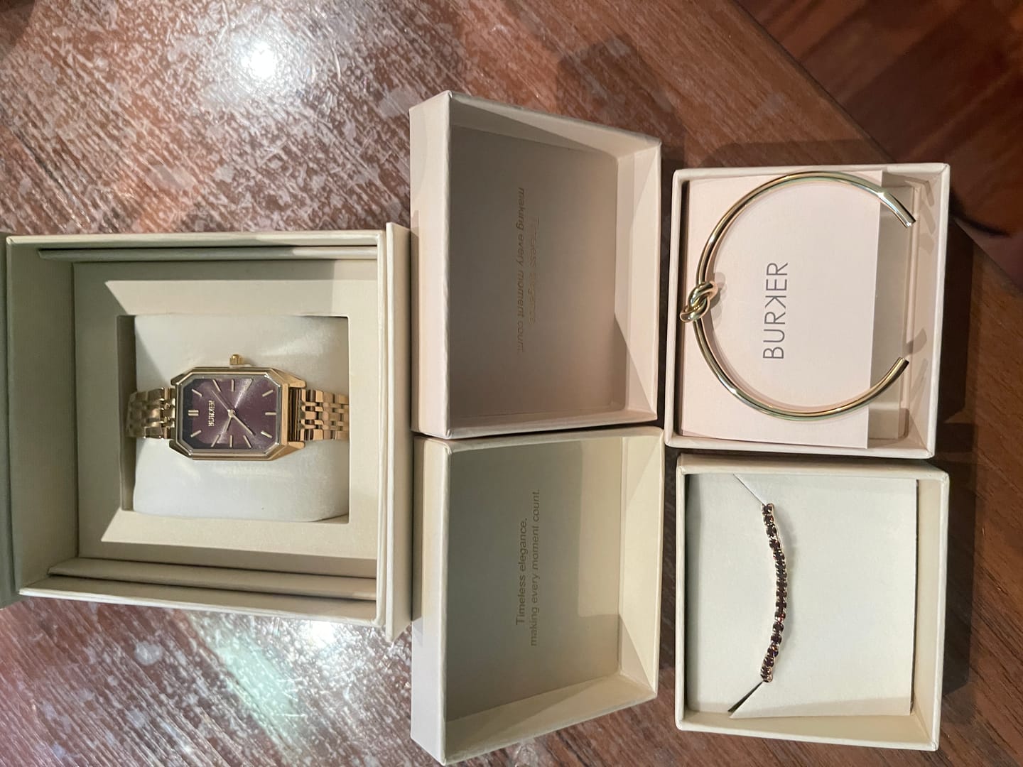 Customer photo review of Isabell Gold Burgundy