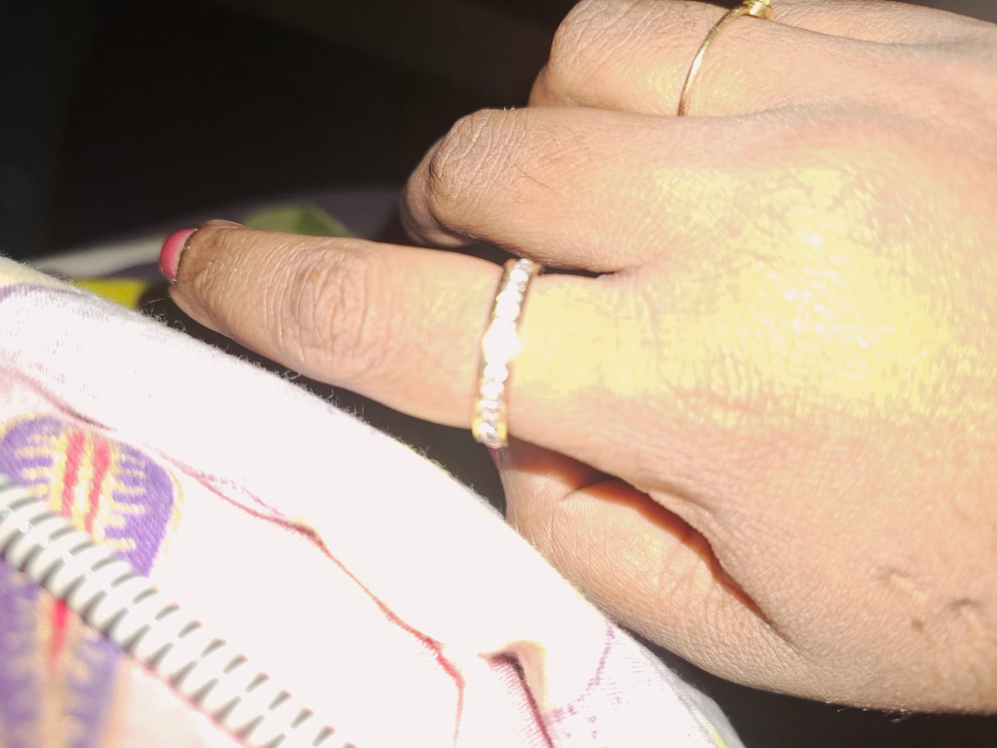 Customer photo review of Stones Band Ring