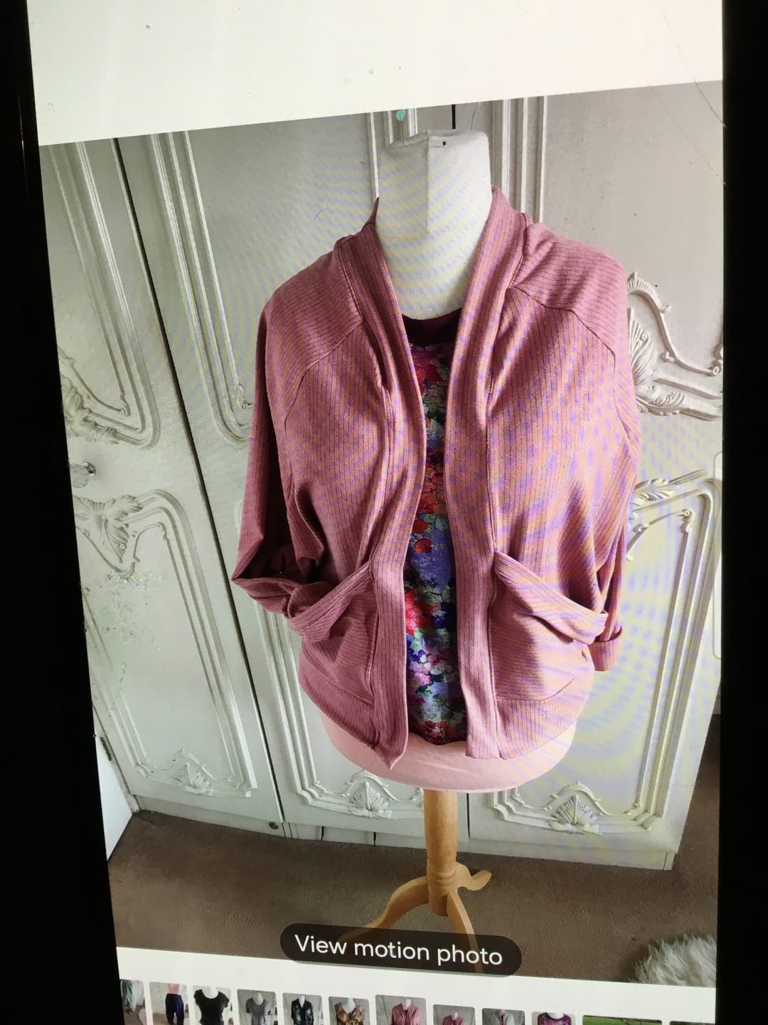 Customer photo review of Narrow Stripes Brushed Soft Knit Fabric