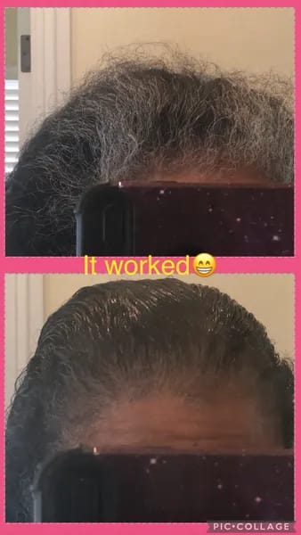 Customer photo review of Instant Dye Shampoo