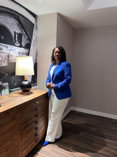 Customer photo review of Zeta Corduroy Blazer