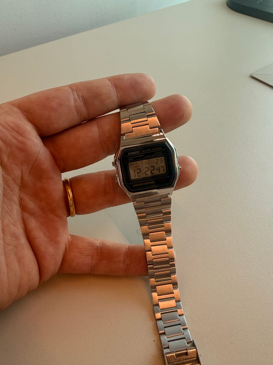 Customer photo review of Reloj Casio Vintage A158WA-1JH Azul/Plateado JDM