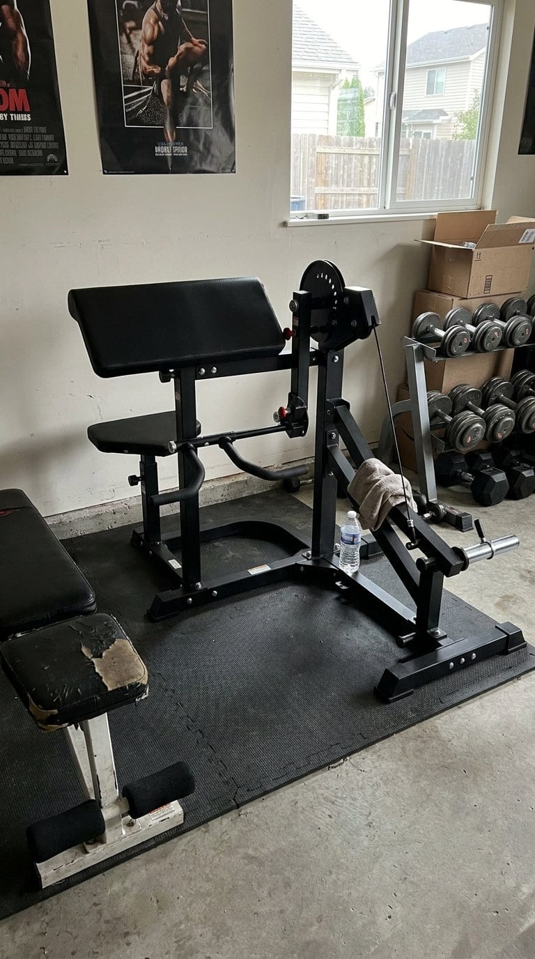 Customer photo review of Plate Loaded Bicep & Tricep Machine