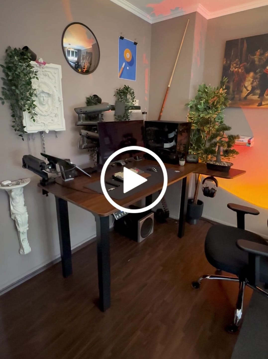 Customer video review of Maidesite Canvas – L-förmiger höhenverstellbarer Schreibtisch mit 4 Beinen