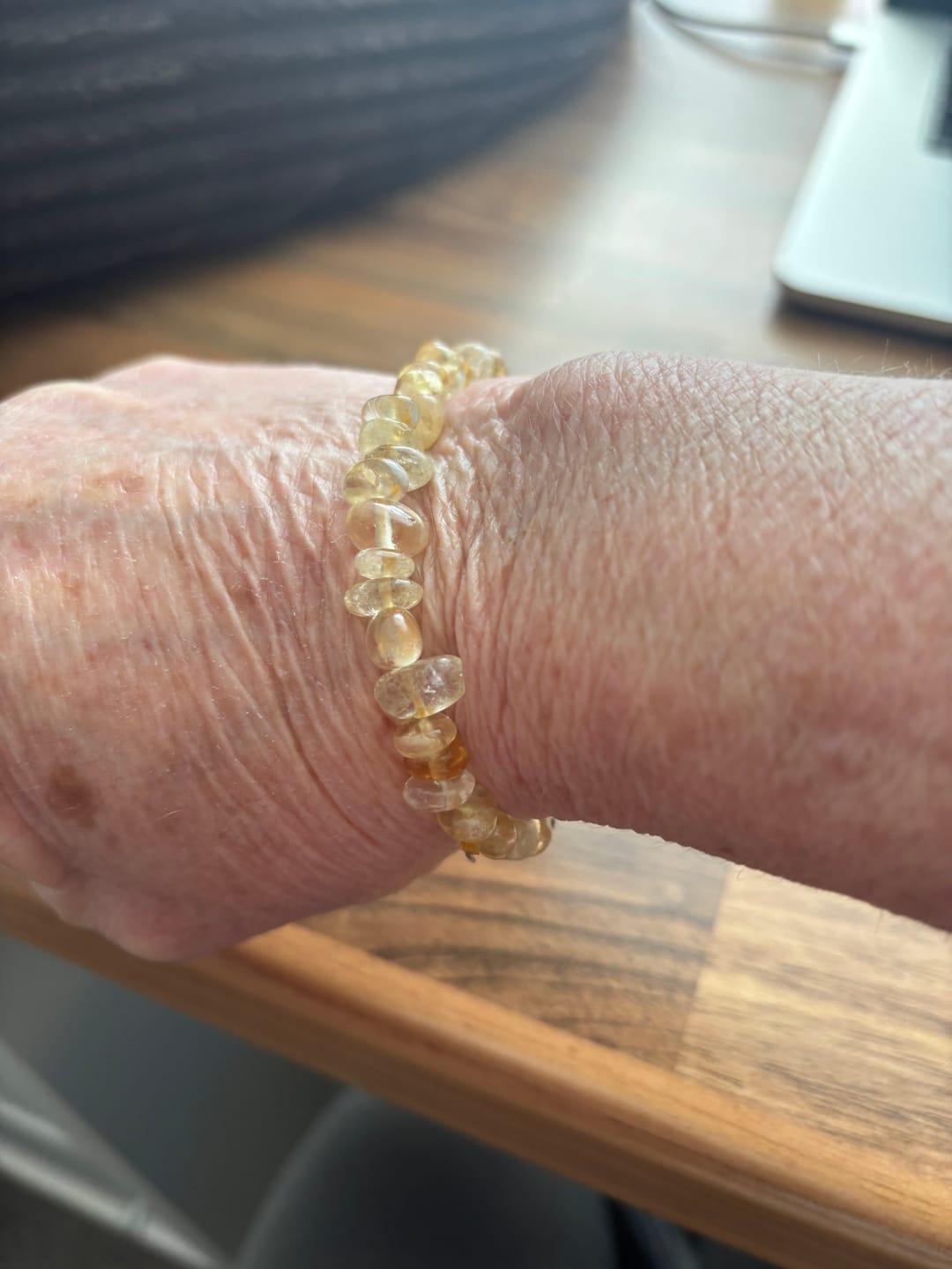 Customer photo review of Citrine - Crystal chip bracelet