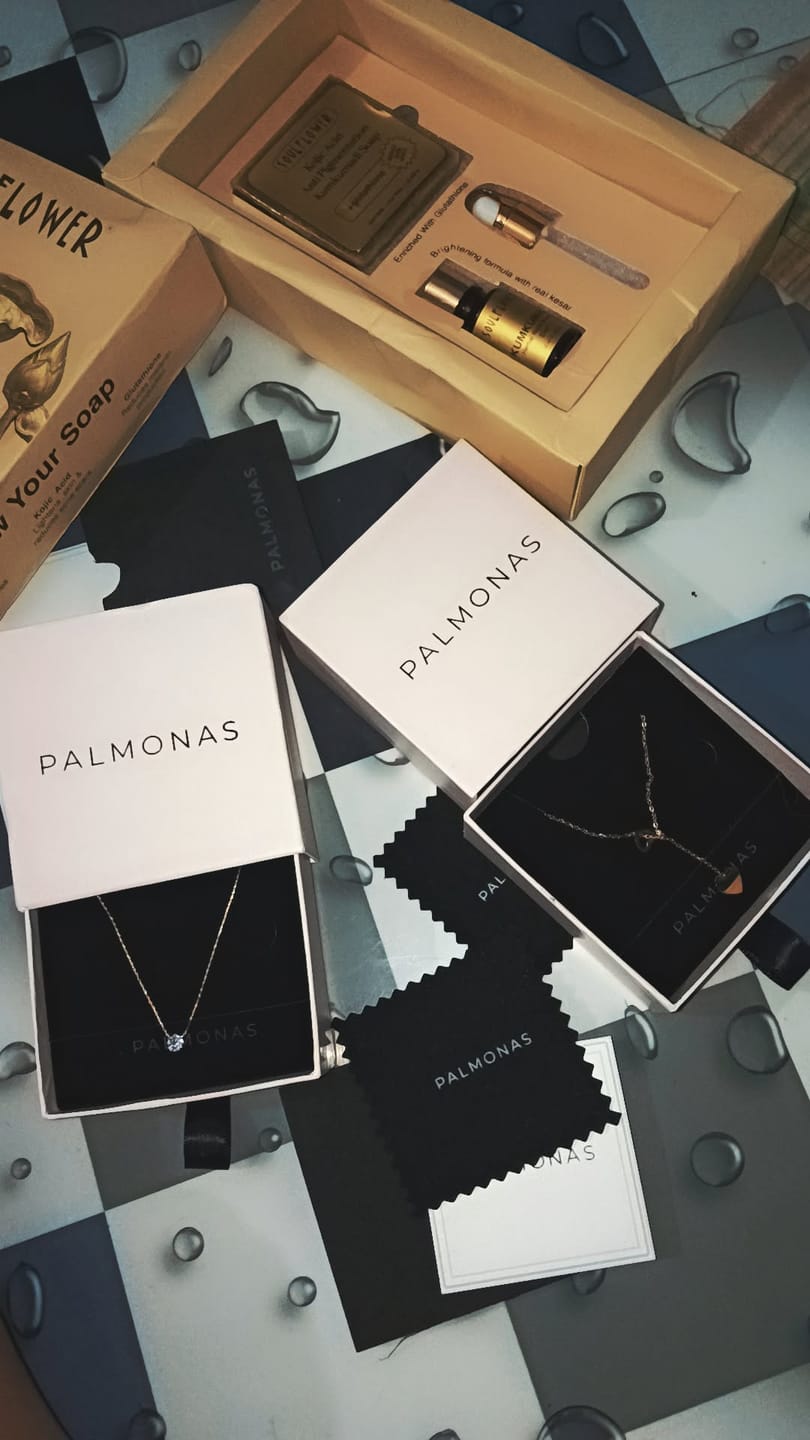 Customer photo review of Delicate Diamond Studded Necklace