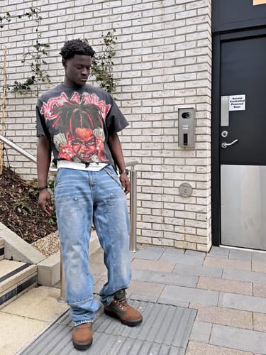 Customer photo review of Iced Rage Distressed Tee-460
