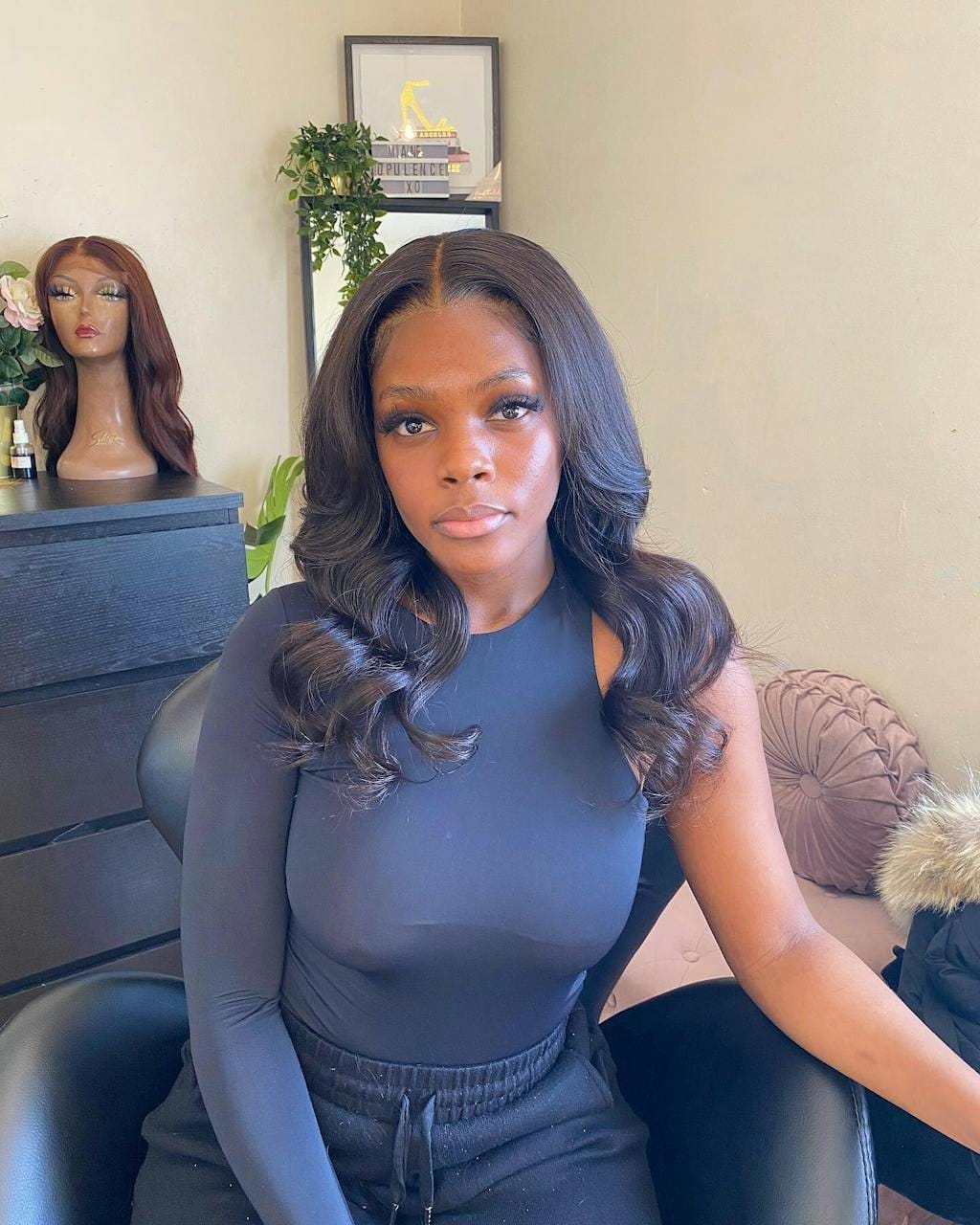 Customer photo review of Wavymy Wear Go Glueless Lace Wigs Pre-cut HD Lace Wigs Human Hair Pre-plucked Natural Hairline 180% Density