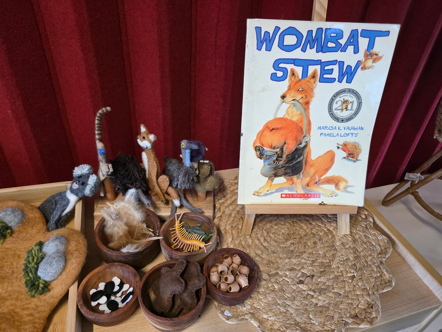 Customer photo review of Wombat Stew Finger Puppets Set (Official Scholastic Australia Licensed)