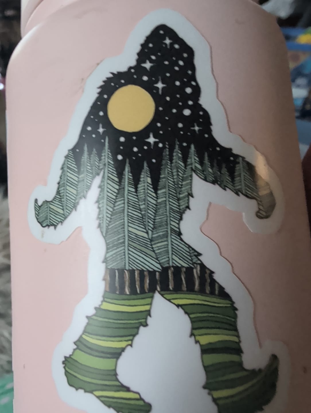 Customer photo review of Bigfoot Nature Sticker