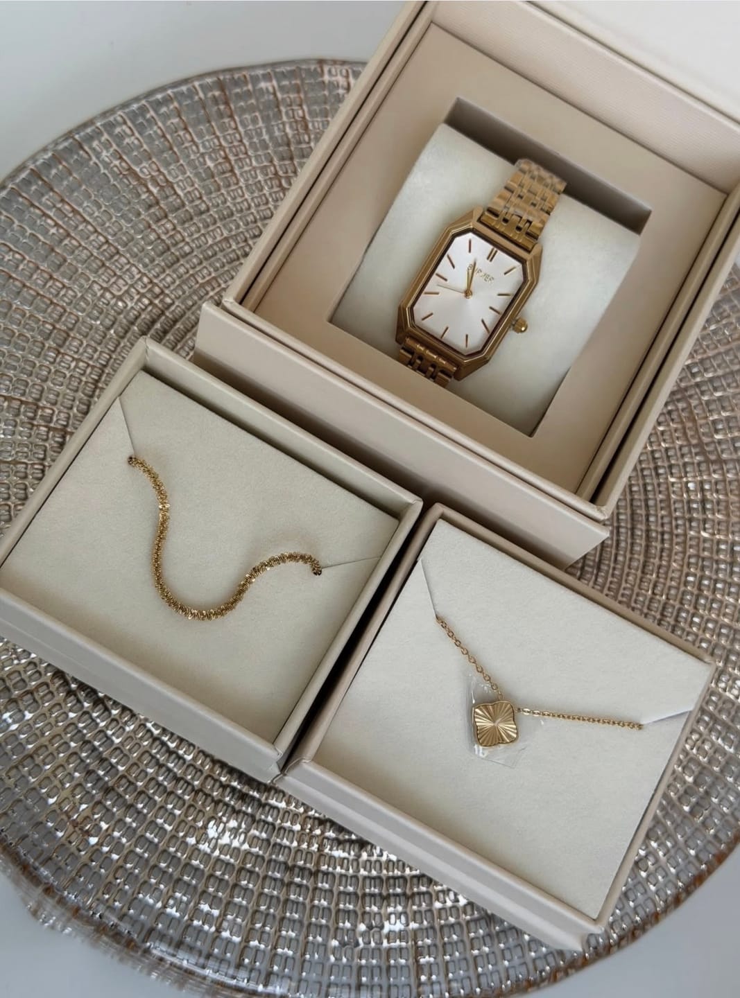 Customer photo review of Flora Gold Necklace