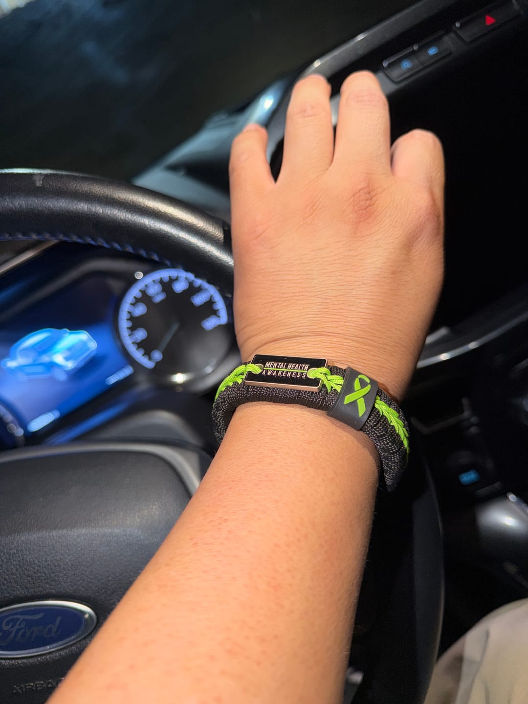 Customer photo review of Mental Health Awareness - Paracord Bracelet