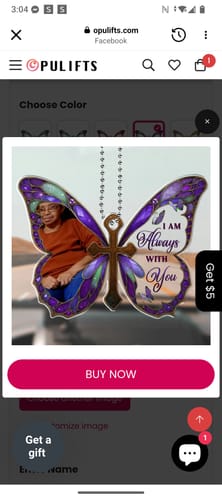 Customer photo review of I Am Always With You - Personalized Custom Car Plastic Hanging Ornament CO25