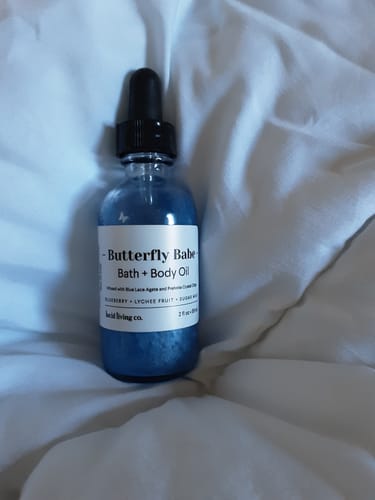 Customer photo review of Limited Edition Butterfly Babe Bath & Body Oil