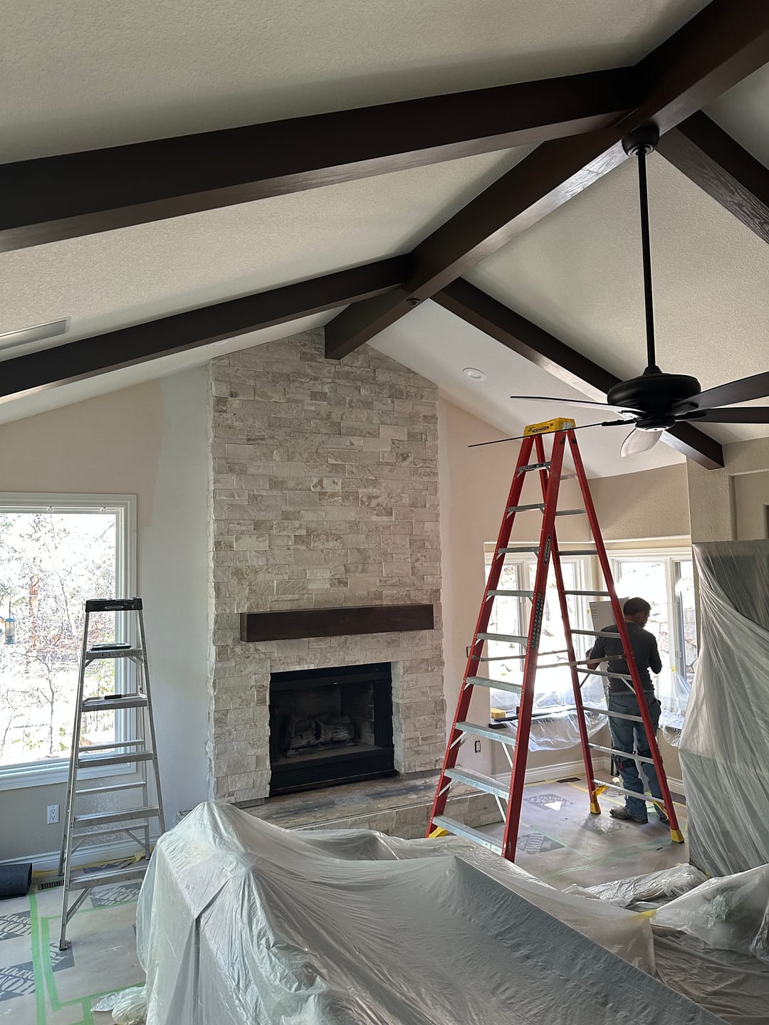 Customer photo review of Rustic Mantels