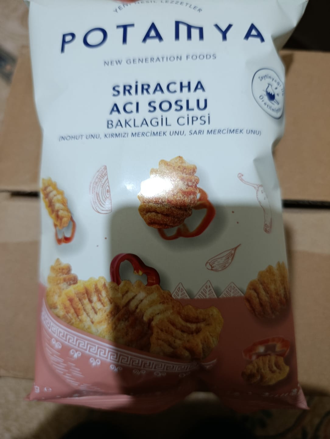 Customer photo review of Zeytinyağlı Baharatlı Baklagil Cipsi 50g