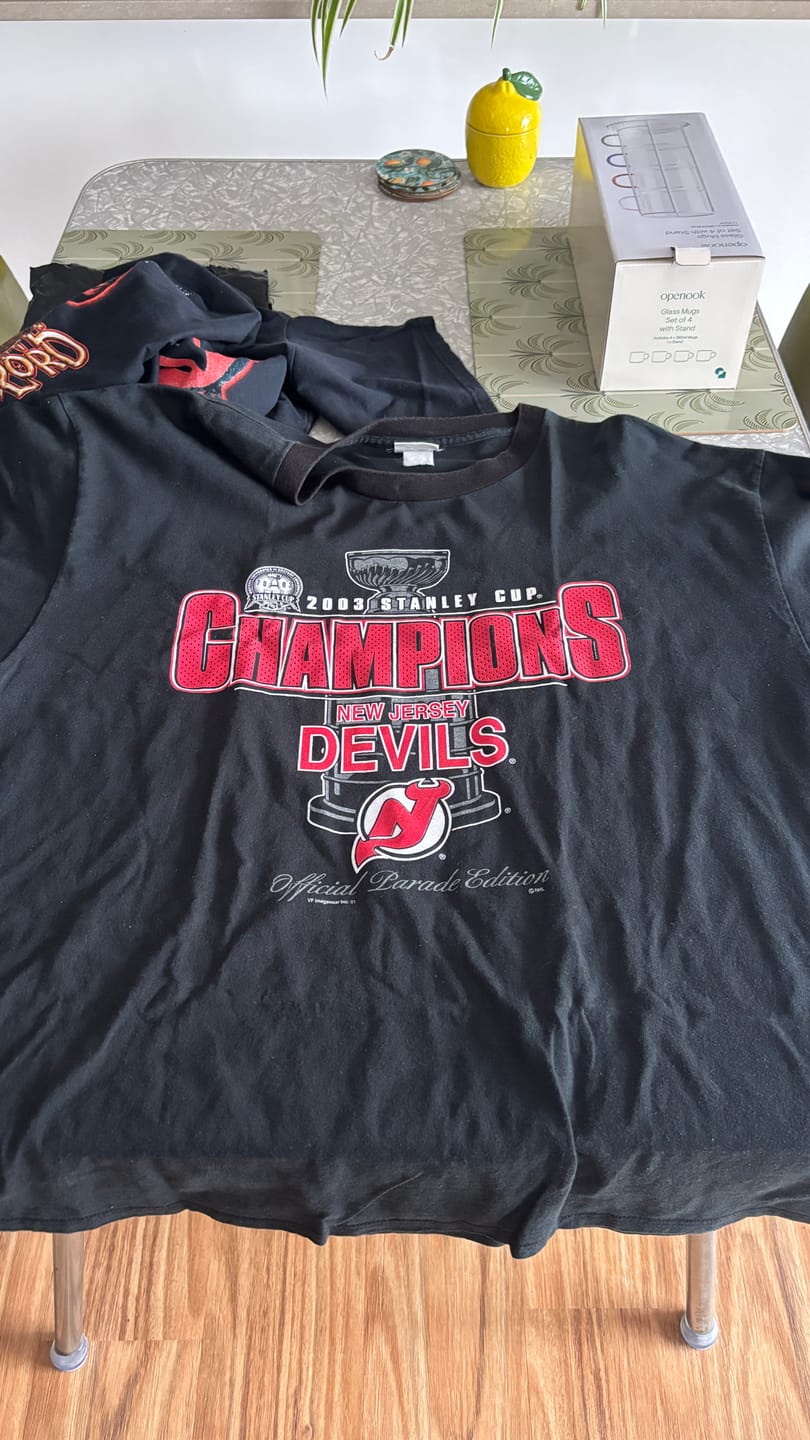 Customer photo review of Vintage 2003 New Jersey Devils NHL Champions Tee - XXL
