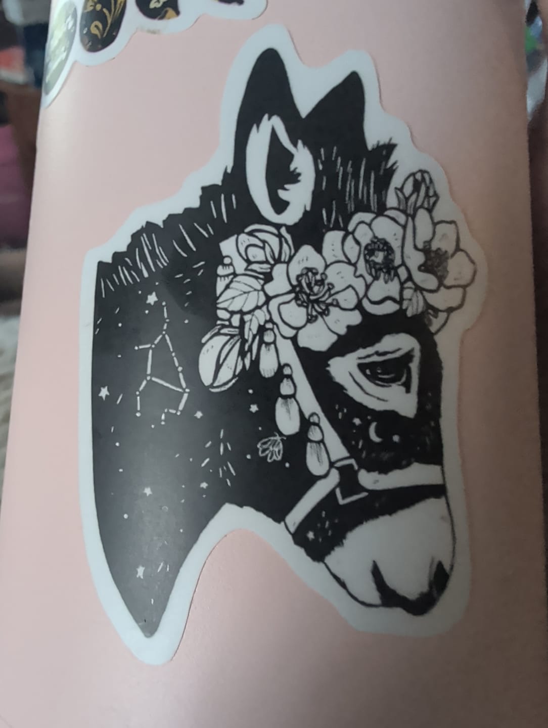 Customer photo review of Mule Floral Sticker