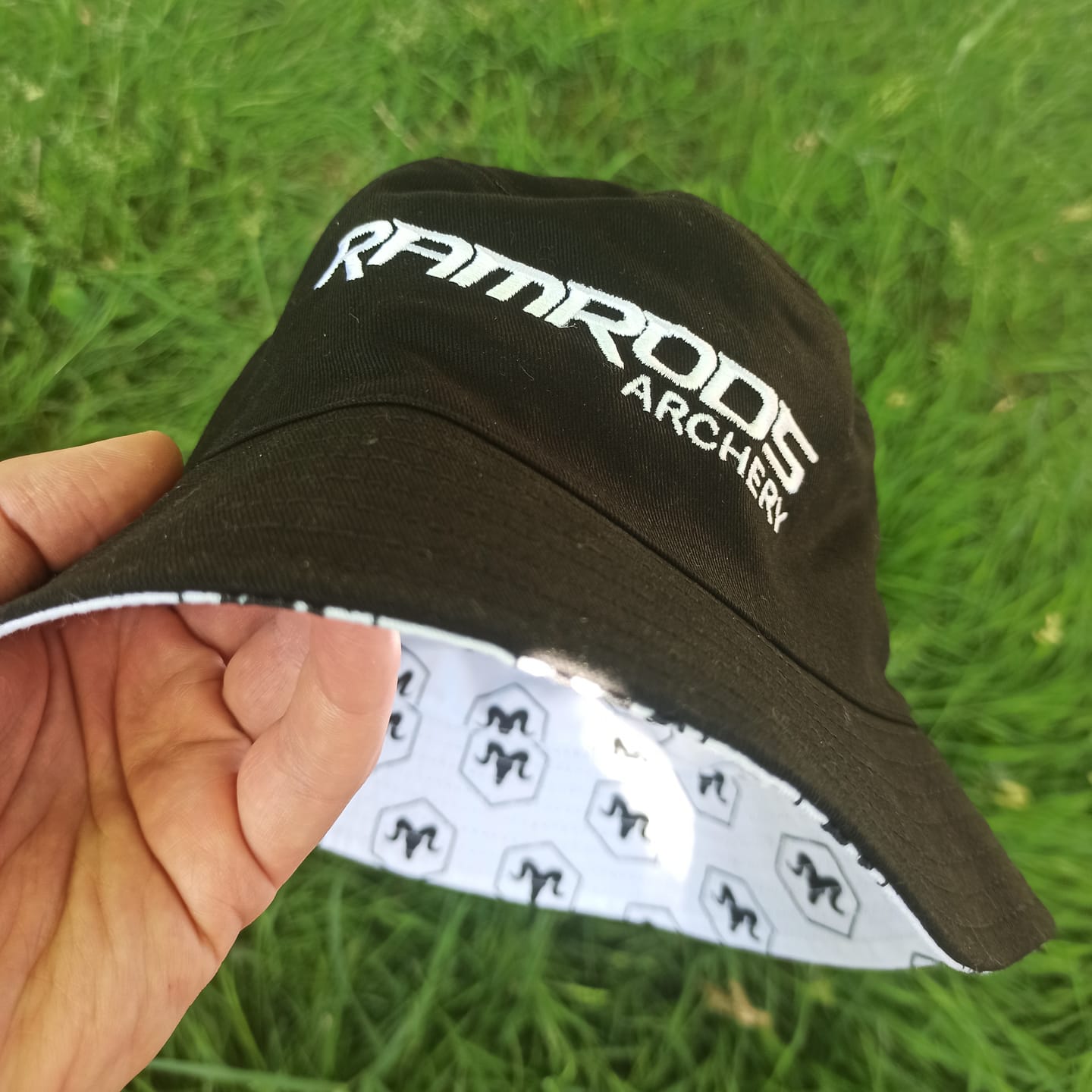 Customer photo review of RamRods Reversible Bucket Hat - Black and White