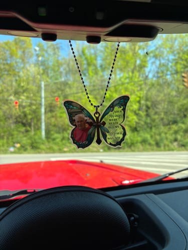 Customer photo review of I Am Always With You - Personalized Acrylic Car Hanger CO25