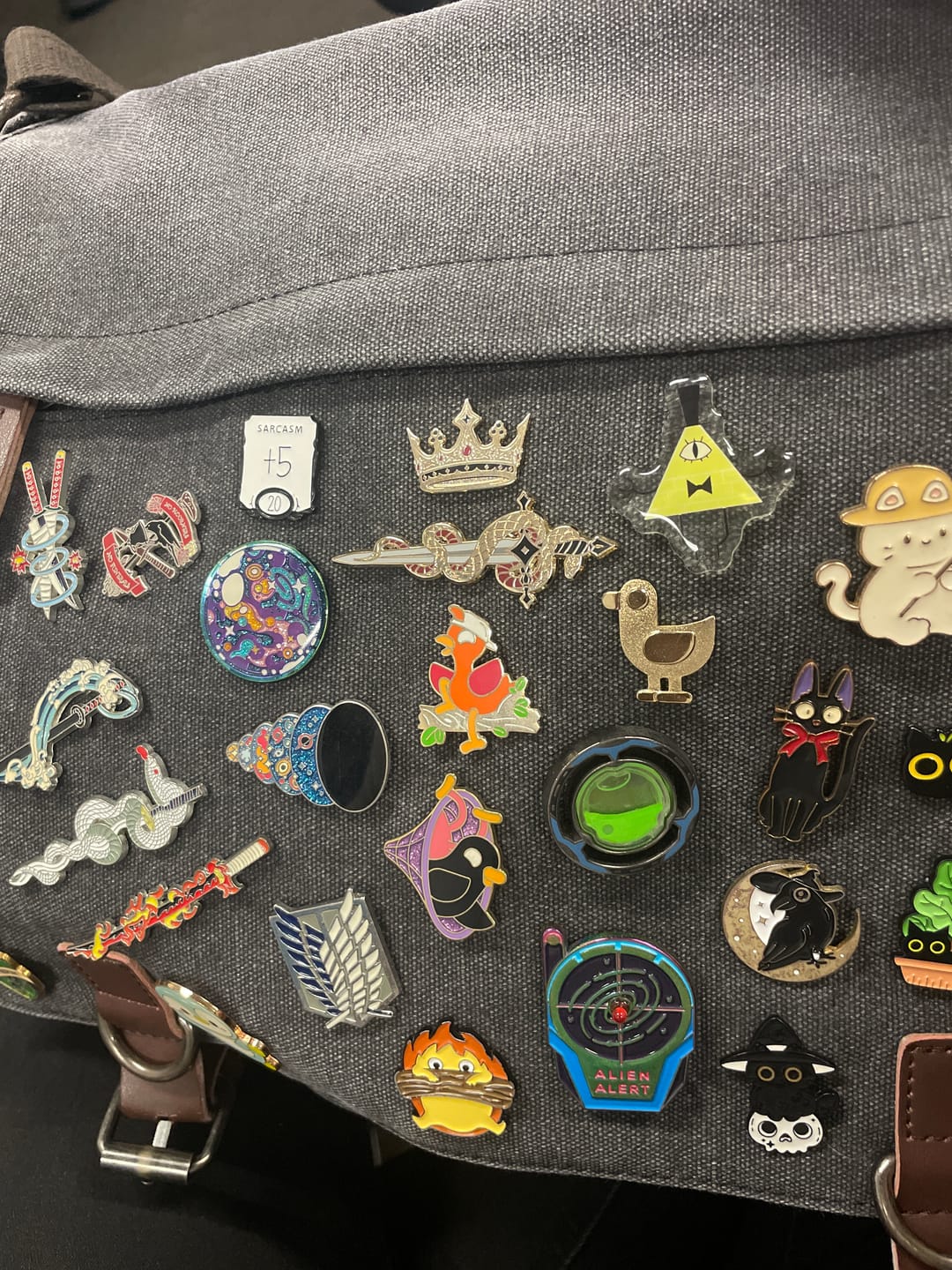 Customer photo review of The Gilded Heir Enamel Pin