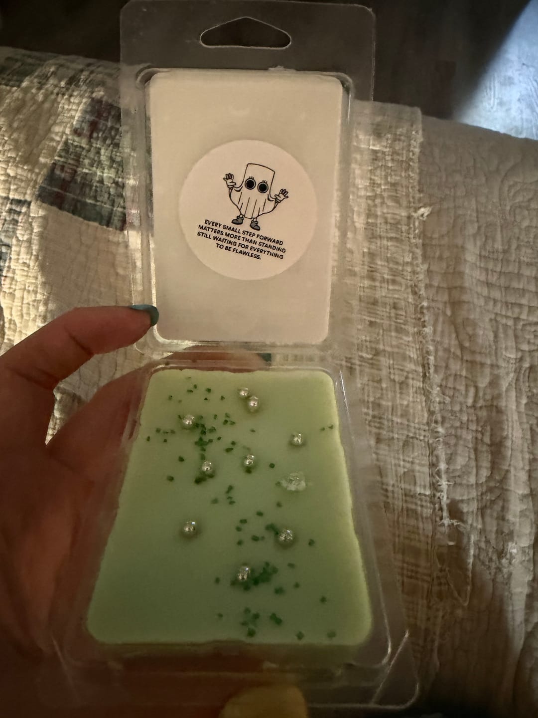 Customer photo review of Pistachio Dreams Wax Melts