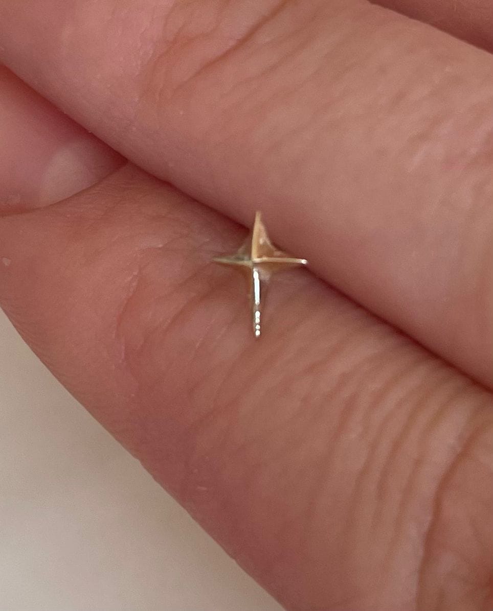 Customer photo review of The Northern Star Stud in 9kt Yellow Gold