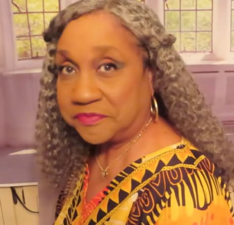 Customer photo review of Luvwin 5x5 Closure Salt & Pepper Burmese Curly Glueless Wig 100% Human Hair