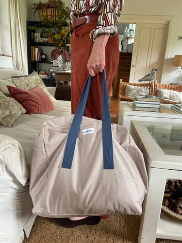 Customer photo review of 🗝️ Bolsa MyBigBag Piedra con asas y cremallera petrol