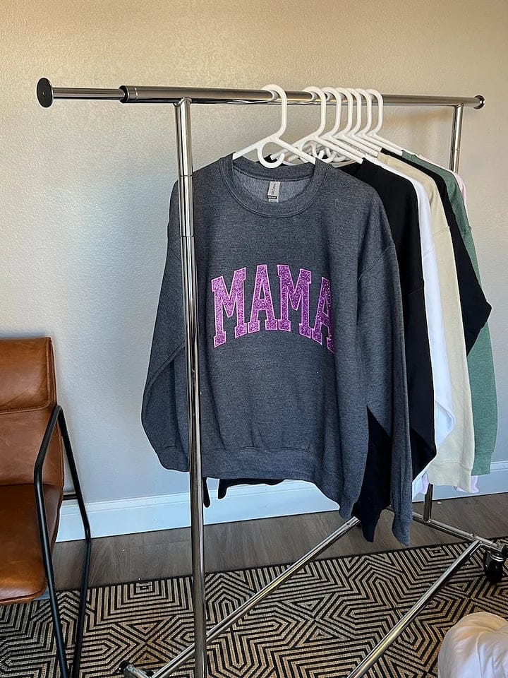 Customer photo review of Custom Embroidered Applique Glitter Mama Sweatshirt - Gift for Mom