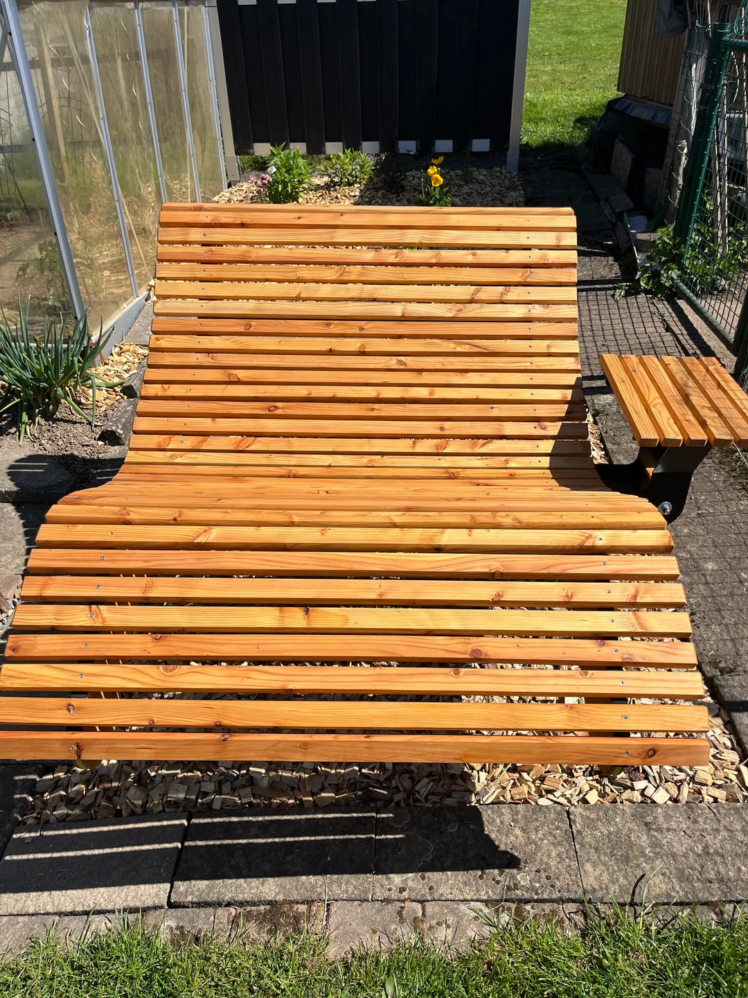 Customer photo review of Doppelliege Schwungliege "Tegernsee" Wellenliege mit Drehgestell